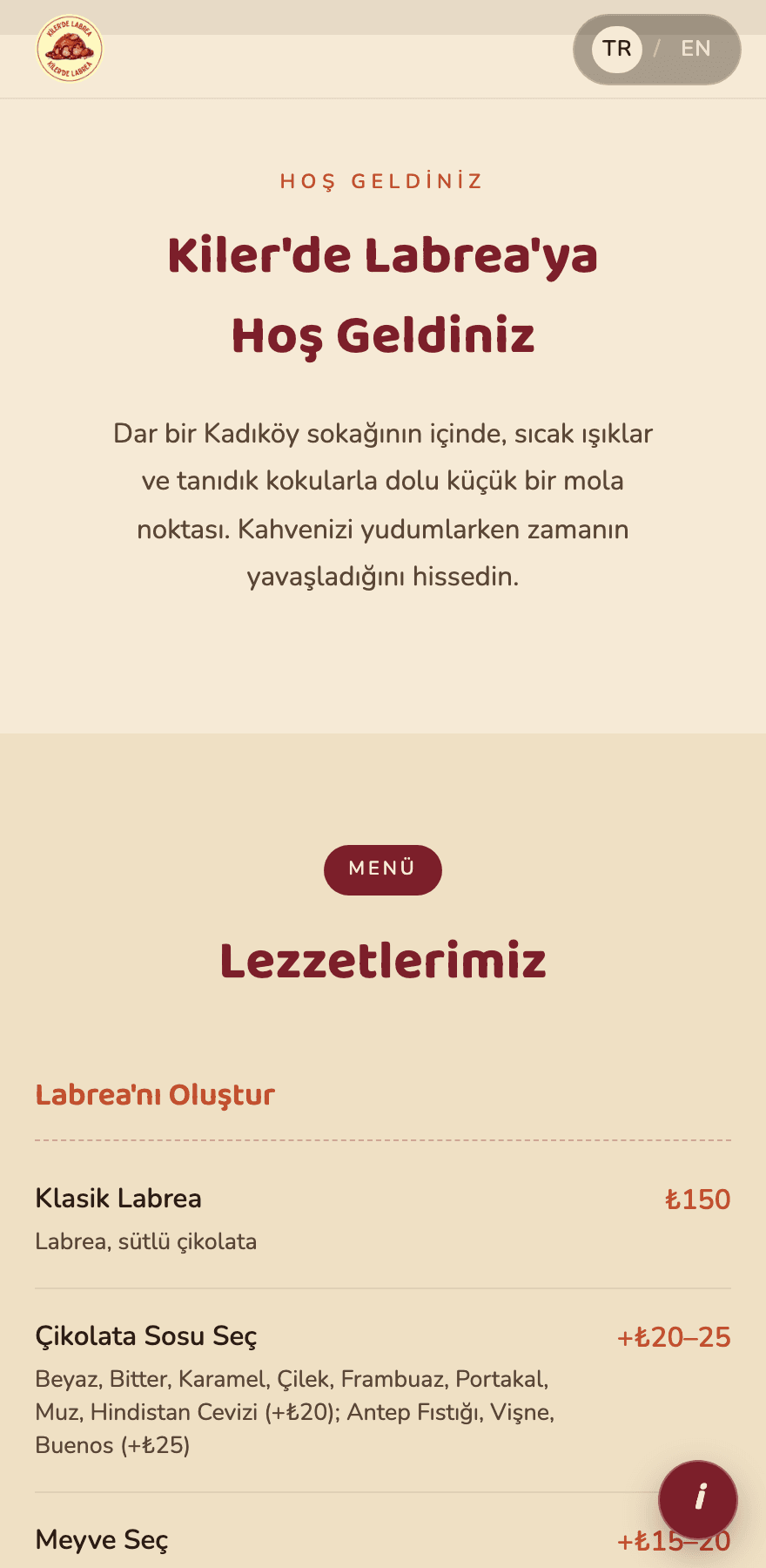 A warm word before the menu begins.